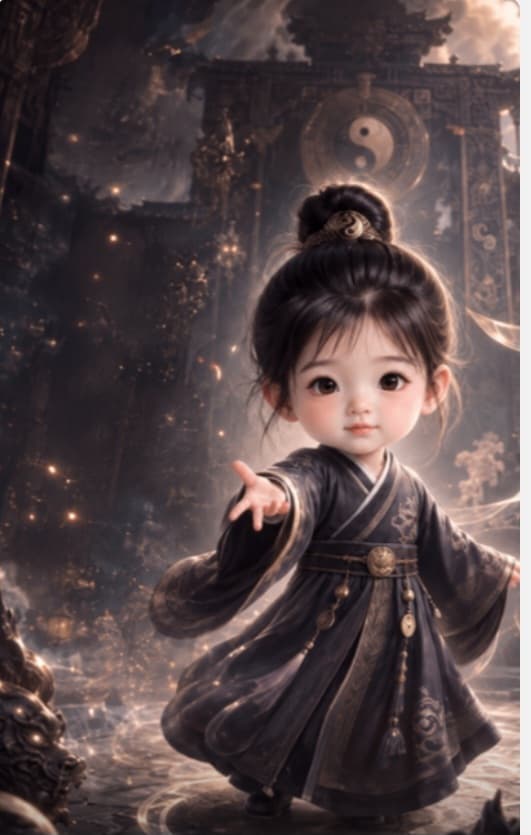 Tiểu Tổ Tông 3 Tuổi Ôm Bình Sữa Xem Bói, Cả Nhà Đều Cưng Chiều