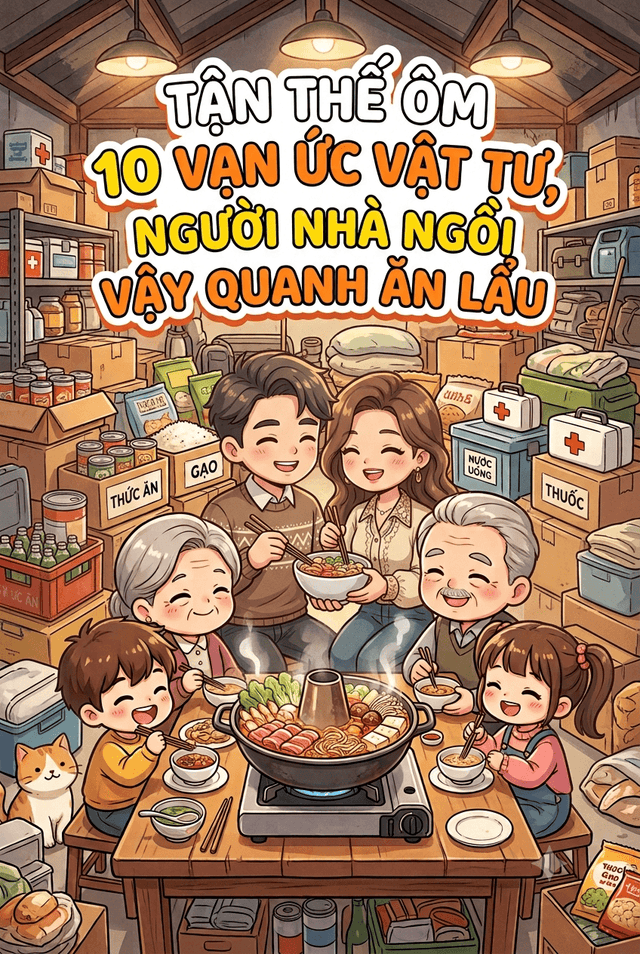 Tận Thế Ôm 10 Vạn Ức Vật Tư, Người Nhà Ngồi Vây Quanh Ăn Lẩu 