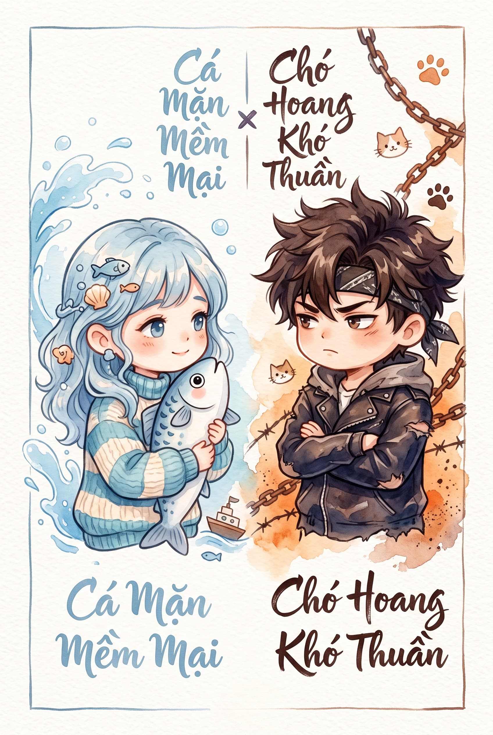 Cá Mặn Mềm Mại × Chó Hoang Khó Thuần