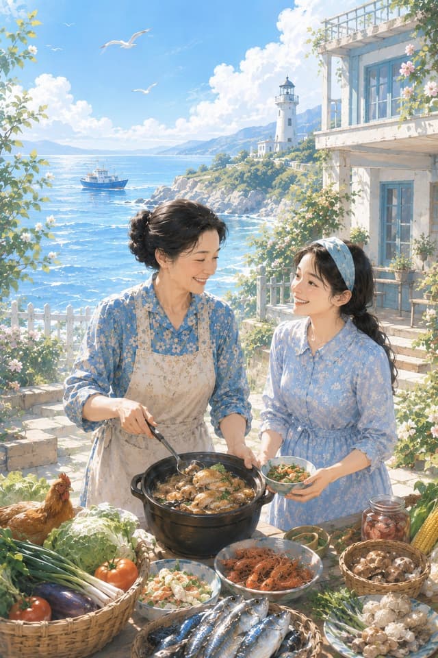 Mẹ Chồng Tùy Quân Lên Đảo: Sơn Hào Hải Vị Cùng Gà Vịt